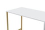 Nordure Twin Study Desk Blanco y Dorado